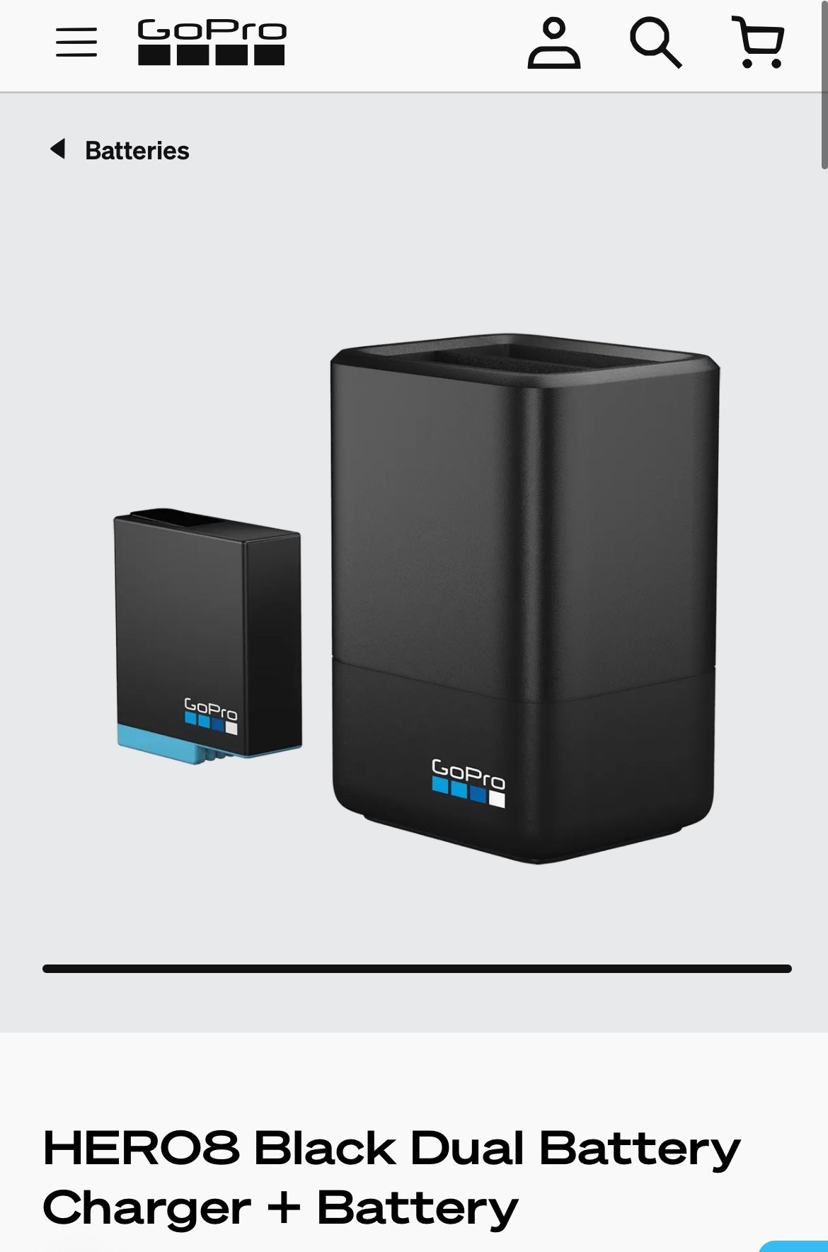 GoPro Dual Battery Charger + Battery