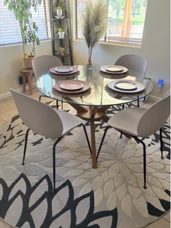 Dining table and chairs