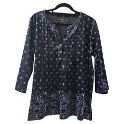 Women’s Croft & Barrow Velvet Tunic Top - Size Large