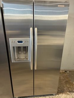 Kitchen Aid Counter Depth Stainless Steel Side by Side Refrigerator