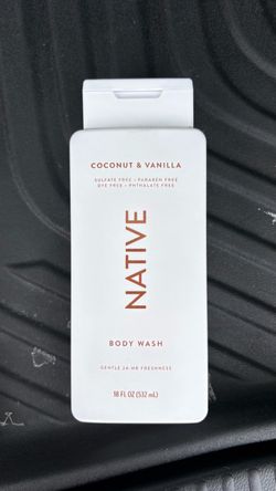 Native Coconut & Vanilla Body Wash 18 oz
