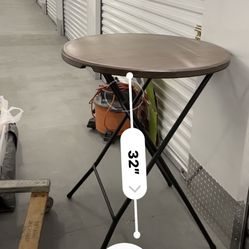 Table,  Plastic Top Lightweight, Folds