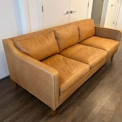 west elm's Hamilton Leather Sofa.
