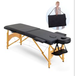 Foldable Massage Table - Black