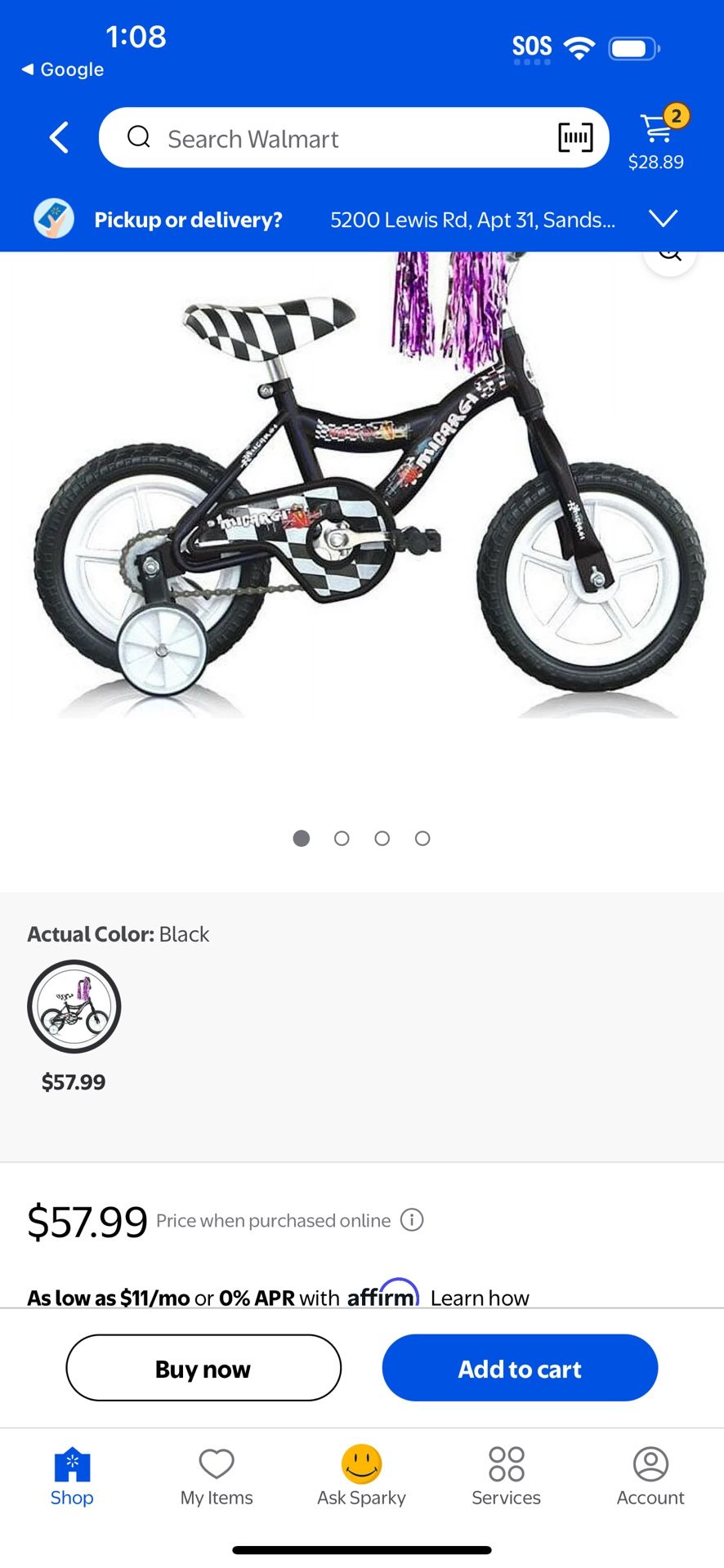 Micargi MBR12 Kids Bicycle, Black