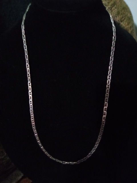 30 Inch Sterling Silver Mariner Link Necklaces