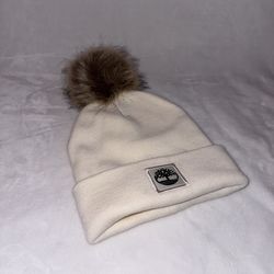 White timberland beanie