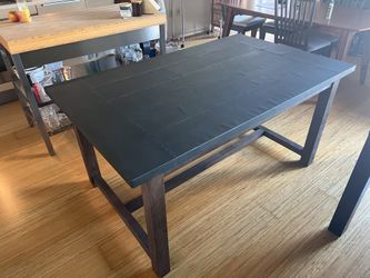 Crate & Barrel Metal Wrapped Dining Table