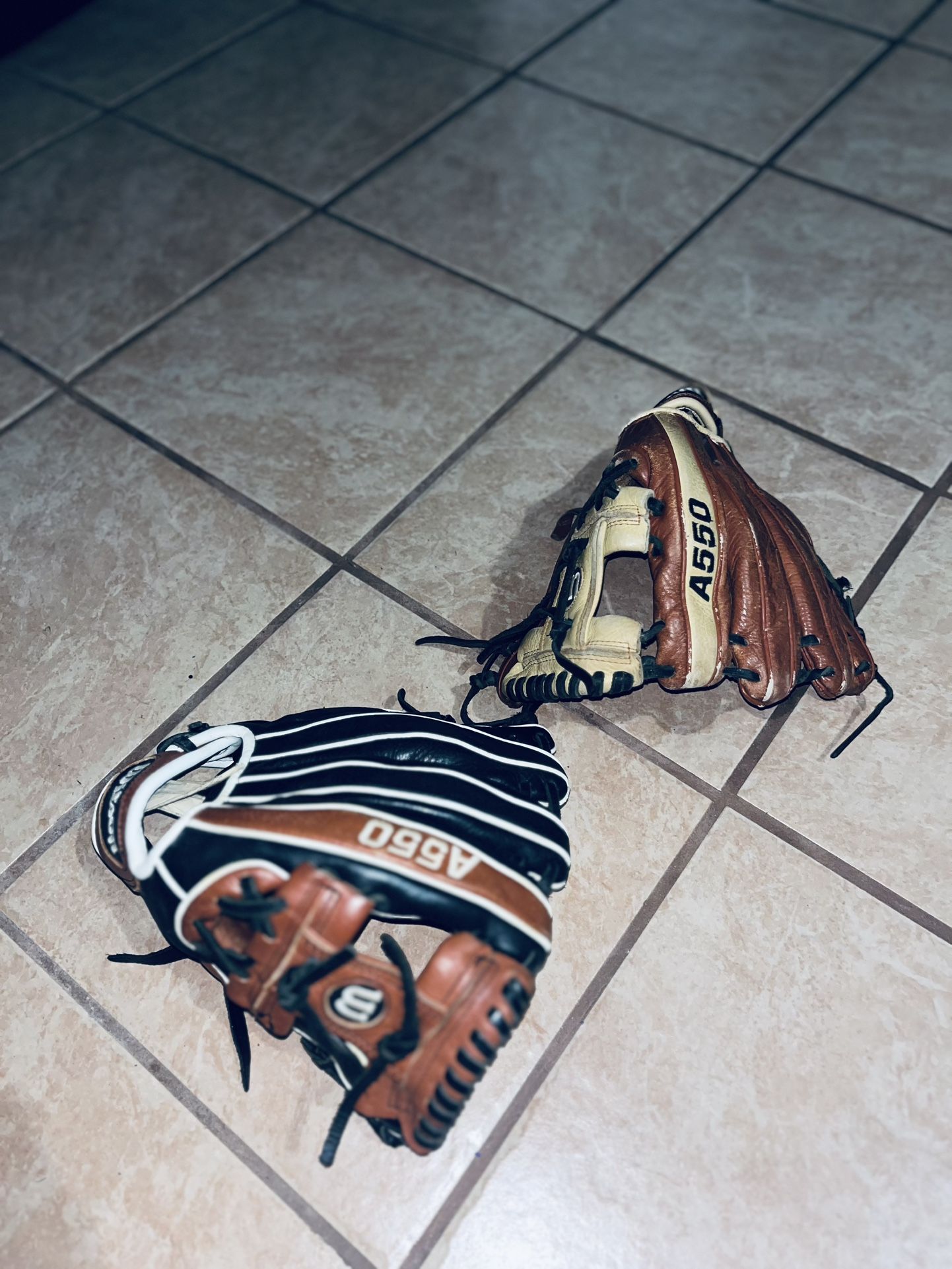Wilson A550 Baseball Gloves