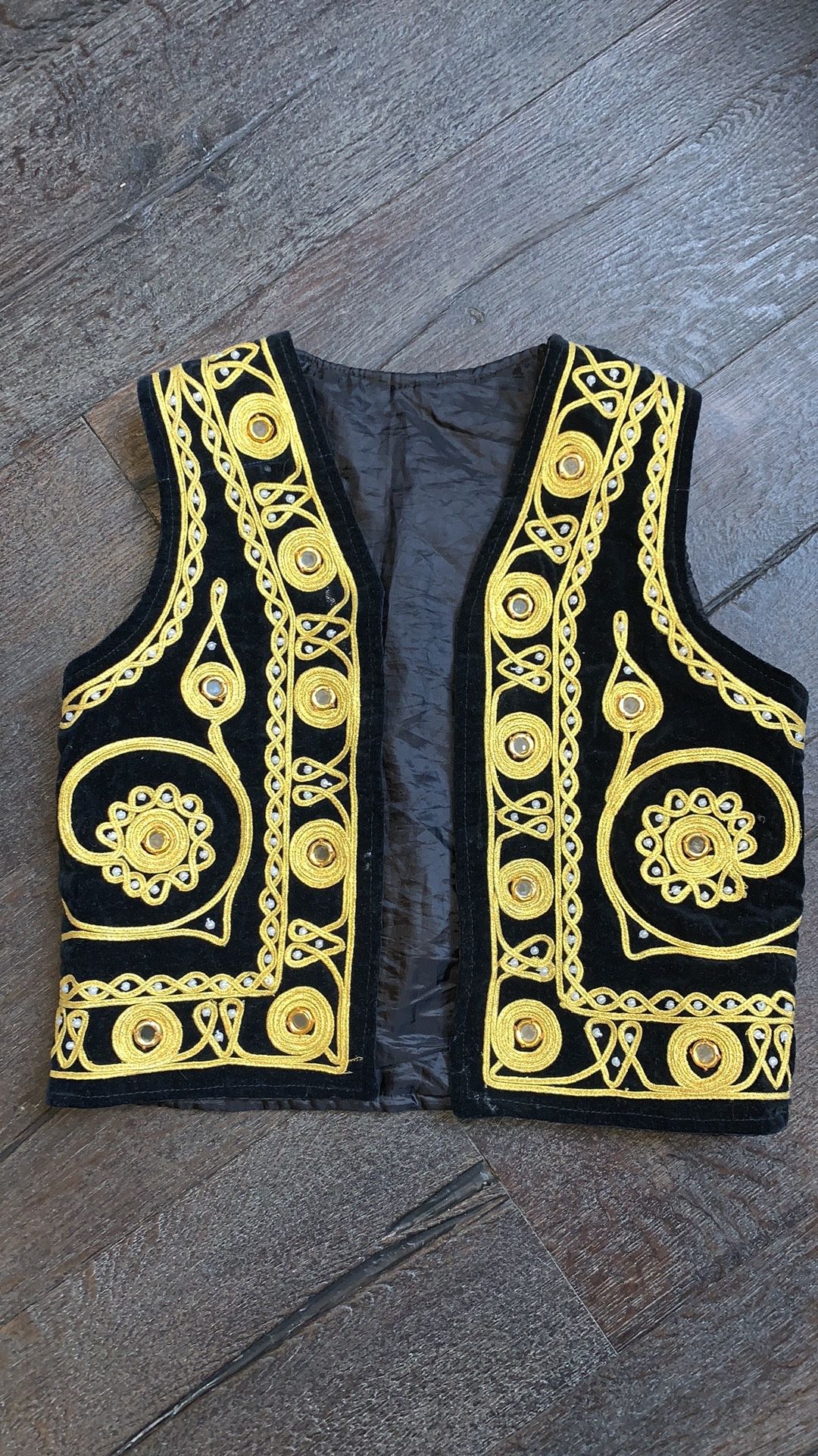 Childs Black Velvet Vest 