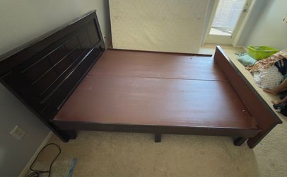 Dark Wood Queen Bed Frame