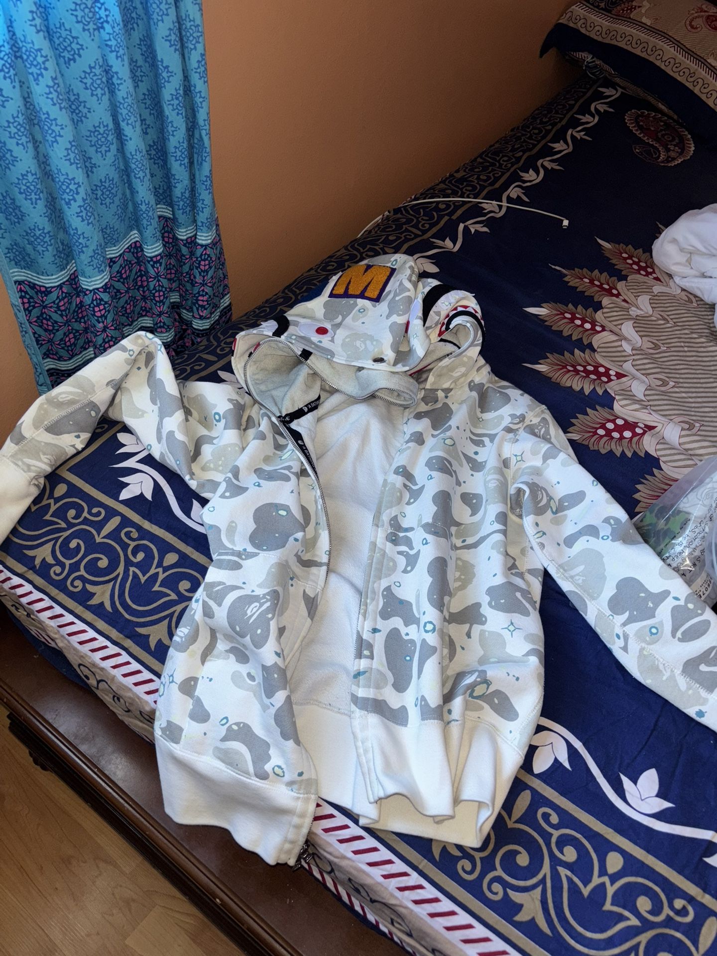 BAPE Space Camo Shark Full Zip Double Hoodie