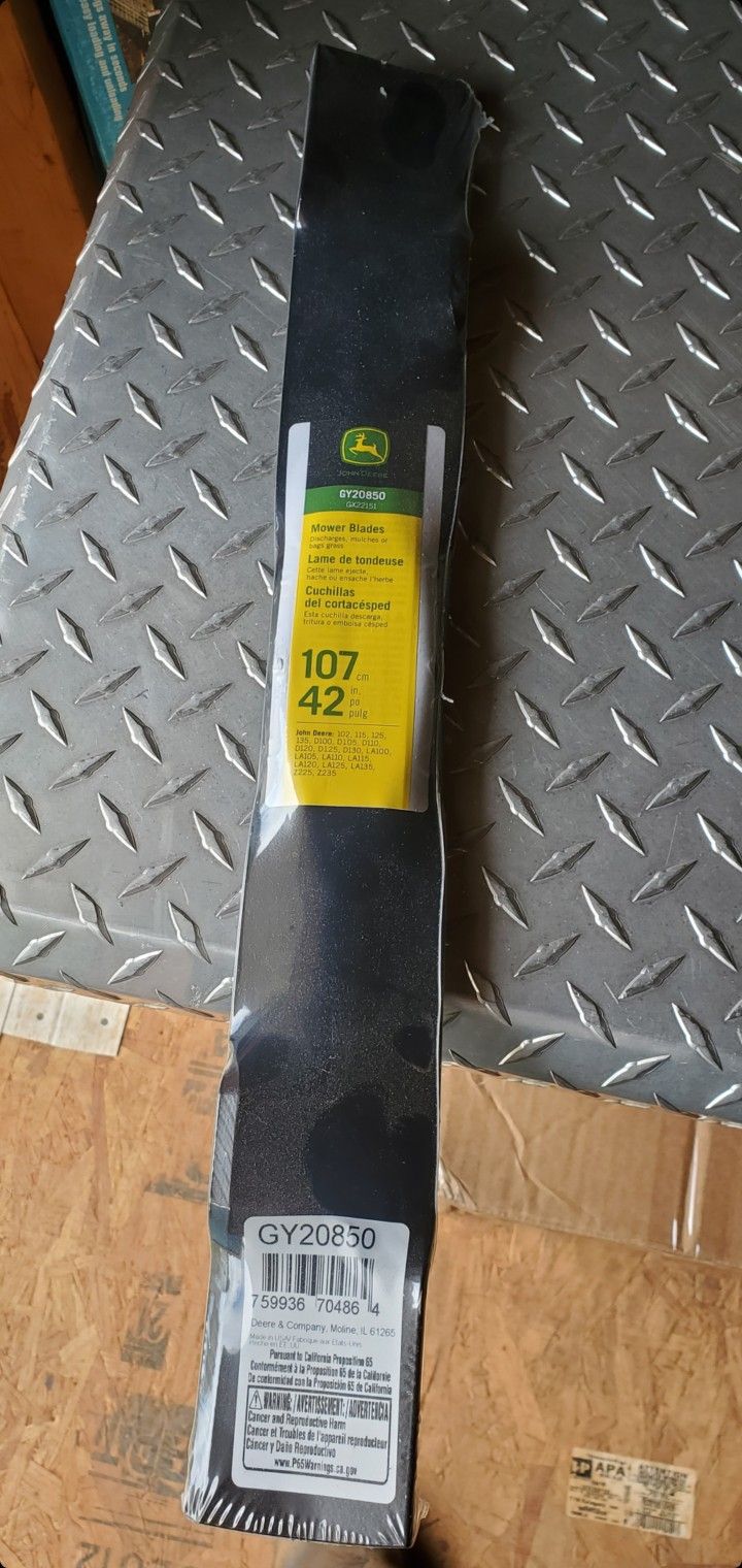 John Deere 42" Riding Mower Blades