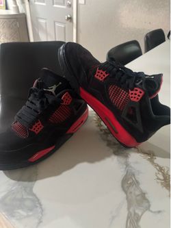 Authentic Jordan 4s Red thunder