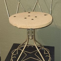 Vintage Mid Century Or Hollywood Regency Adjustable Stool