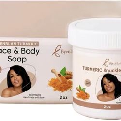 Byenblan Turmeric Face & Body Soap 4oz – 2X Extra Strong | Brightening, Glowin