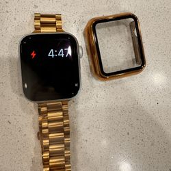 apple watch series 4 silver with gold band