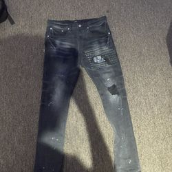 purple jeans
