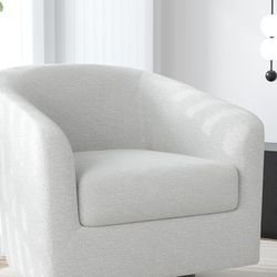 Swivel Barrel Accent Chair, Modern Round 
