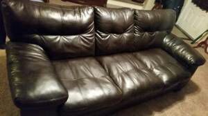 Signature Design by Ashley Commando Sofa in Dark Brown Leather