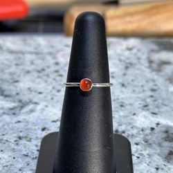 Dainty Ring 925 Sterling Silver Natural Stone