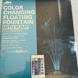 Color Changing Floating Fountain With Pump