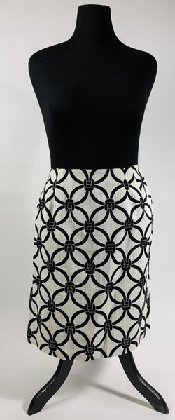 Talbots White & Black Patten - SHORT SKIRT!