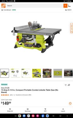 Ryobi Job Site Table Saw