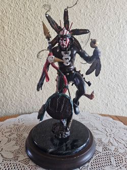Solid Bronze "Spirit of the Red Fox" by Robert Murphy and The Franklin Mint Native American Warrior Dancer Figurine Sculpture