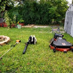 Commercial Lawn Equipment Bundle – Swisher 42” Mower + STIHL Blower + STIHL Trimmer – $575 OBO