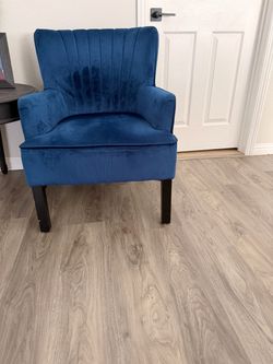 2 blue accent chairs $40 each chair