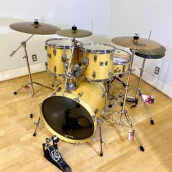 Infinity 5 Piece Complete Drum Set Maple New Stands Sabian Zildjian Cymbals Tama Pedal Throne $400 Cash In Ontario 91762. Sticks Key. 22 12 13 16 14”