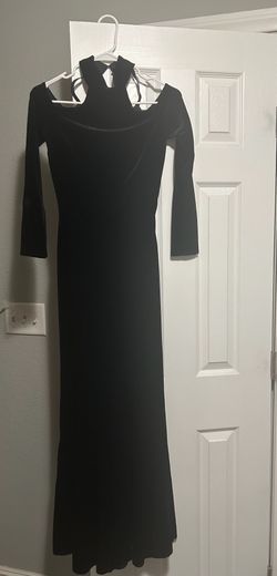 Vintage 90s Jessica McClintock for Gunne Sax Velvet Prom Dress, Black, Size 6- 7/8. Worn Once.