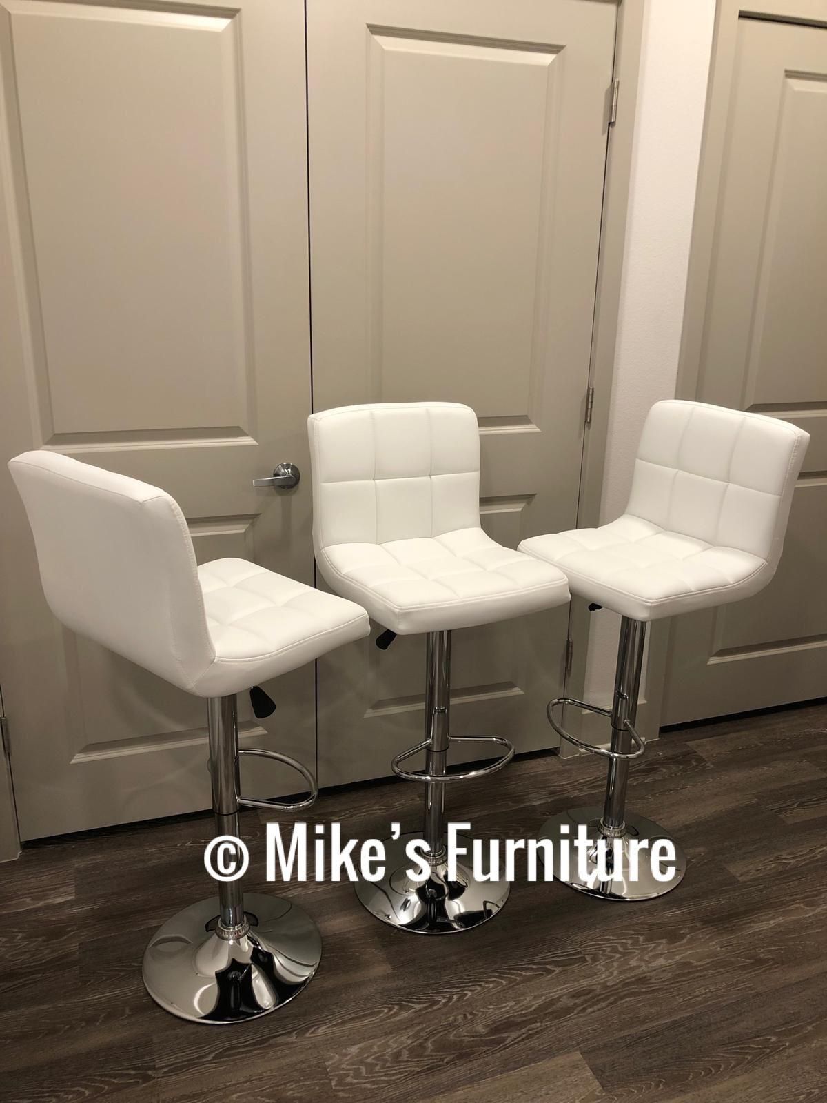 New Adjustable Bar Stools (3 Colors Available ) Black White Gray