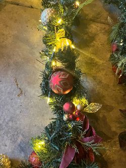Christmas pre Lit and decorations