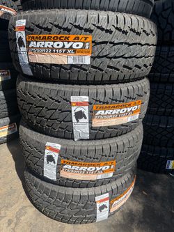 Arroyo all terrain 275/50/22 Tires installed and balanced / instaladas y balanceadas