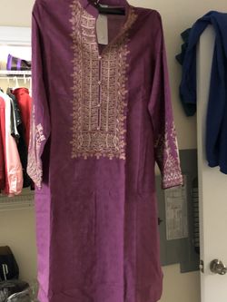 Indian style long top beautiful embroidery brand new large size