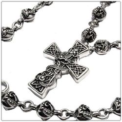 Chrome Hearts Celtic Ball Chain with Celtic Cross Pendant
