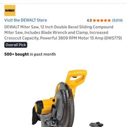 12" Double Compound Slider Miter Saw 