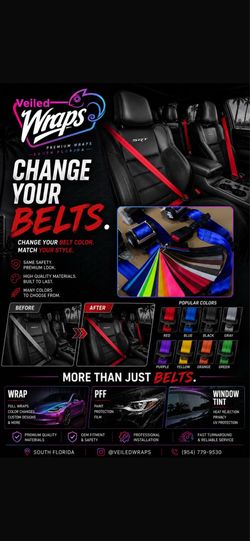 Custom Personalized Car Seat Belts