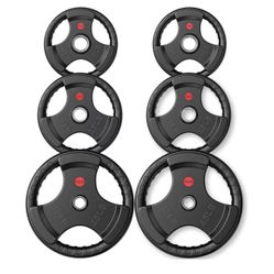 inch Rubber Olympic Grip Weight Plates for Strength Training, Weightlifting in Home & Gym, Barbell Weights Plates Set (10/25/45 LB)