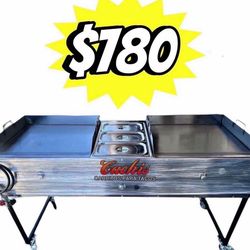 2 24" Griddles With 3 Warming Trays | Includes Hose With Regulator
