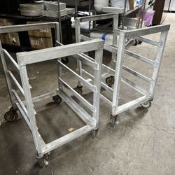 Full Size Sheet Pan Carts 1/2 Height NSF Welded Solid Aluminum I Have Two Available