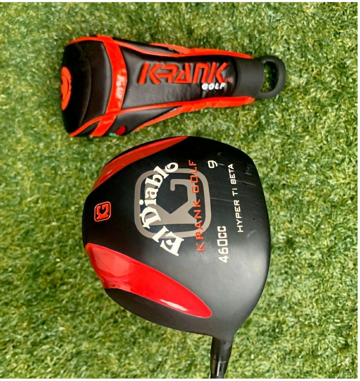 Krank Golf “El Diablo” 9* 460cc Driver, RH, Fujikura Diesel Tour Stiff Graphite Shaft- Used Once, Mint!