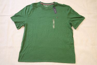 Tommy Hilfiger Men's XXL Green Crew Neck T-Shirt NWT 100% Cotton Made in Kenya