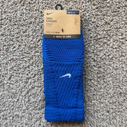 NIKE UNICORN DRI FIT ADV MULTISPORT CUSHIONED CREW SOCKS MENS SIZE 12-15 XL BLUE WHITE NEW