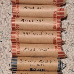 Wheat Pennys/Jefferson And Buffalo Nickels 