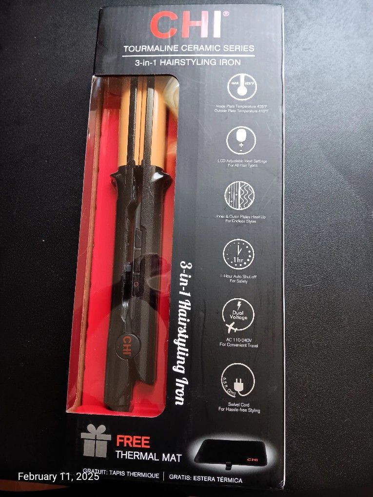 CHI Tourmaline Ceramic Series 3 in 1 Hairstyling Iron