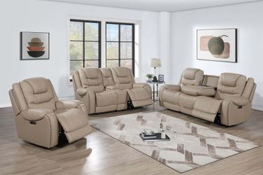 New 3 piece top grain genuine leather