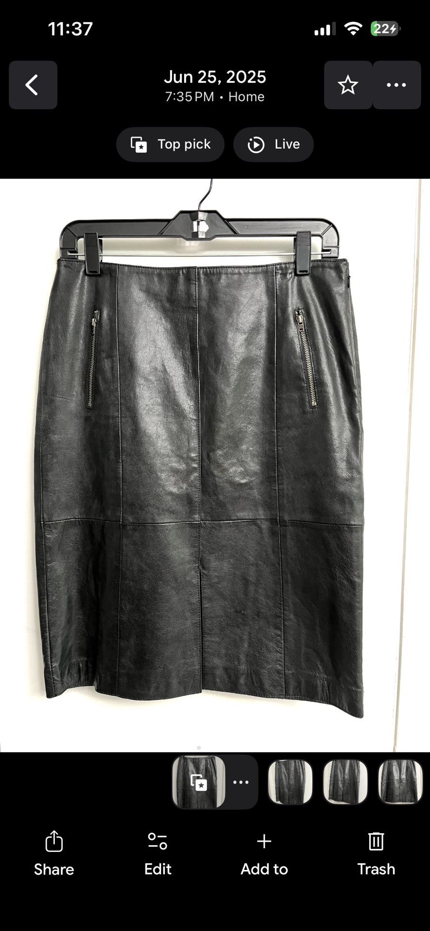 Leather Skirt By Halogen 6